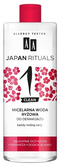 Oceanic JAPAN RITUALS Clean Micelarna Woda Ryżowa Do Demakijażu Każdy Rodzaj Cery 400ml