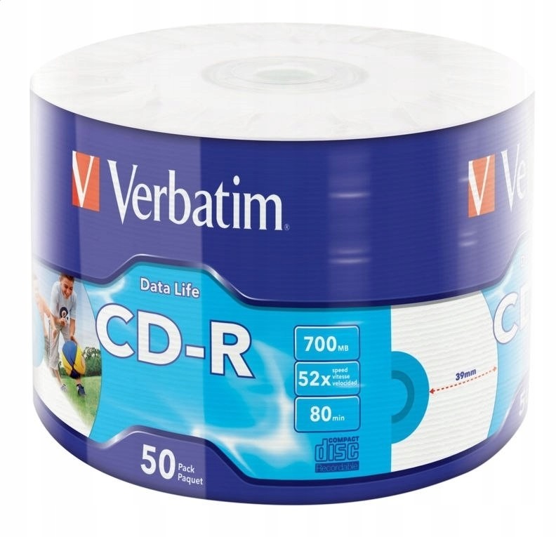 Verbatim Cd-r 700MB 52X Printable Data Life SP*50