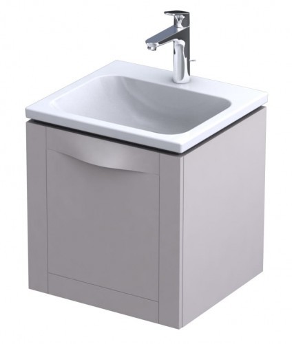Oristo Szafka wisząca SKAGEN 50 cm z umywalką CERA PIASKOWY MAT OR49-SD1S-50-10 + UME-CE-50-91