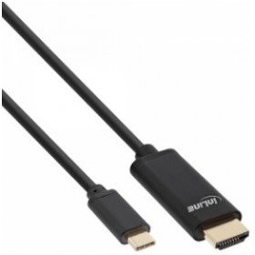 Zdjęcia - Kabel InLine  Display Port USB , wtyczka USB Type-C do wtyczki HDMI (tryb D 