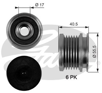 GATES Alternator - sprzęgło jednokierunkowe GATES OAP7040