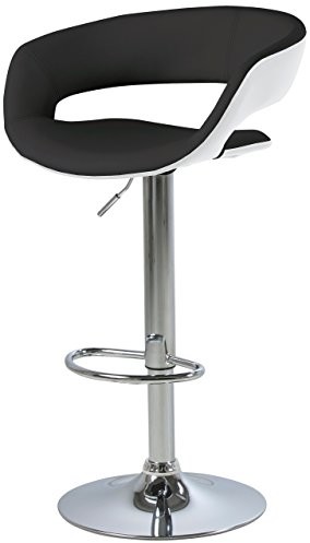 AC Design Furniture Kos 0000058028 stołek barowy (imitacja skóry), z oparcie na stopy, 2 sztuki 0000058026