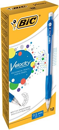 BIC ołówek automatyczny, Velocity Pencil 0.5 MM trzon, HB, łącznie z 3 ołówków, różne kolory, pudełka po 12 sztuk 8291322
