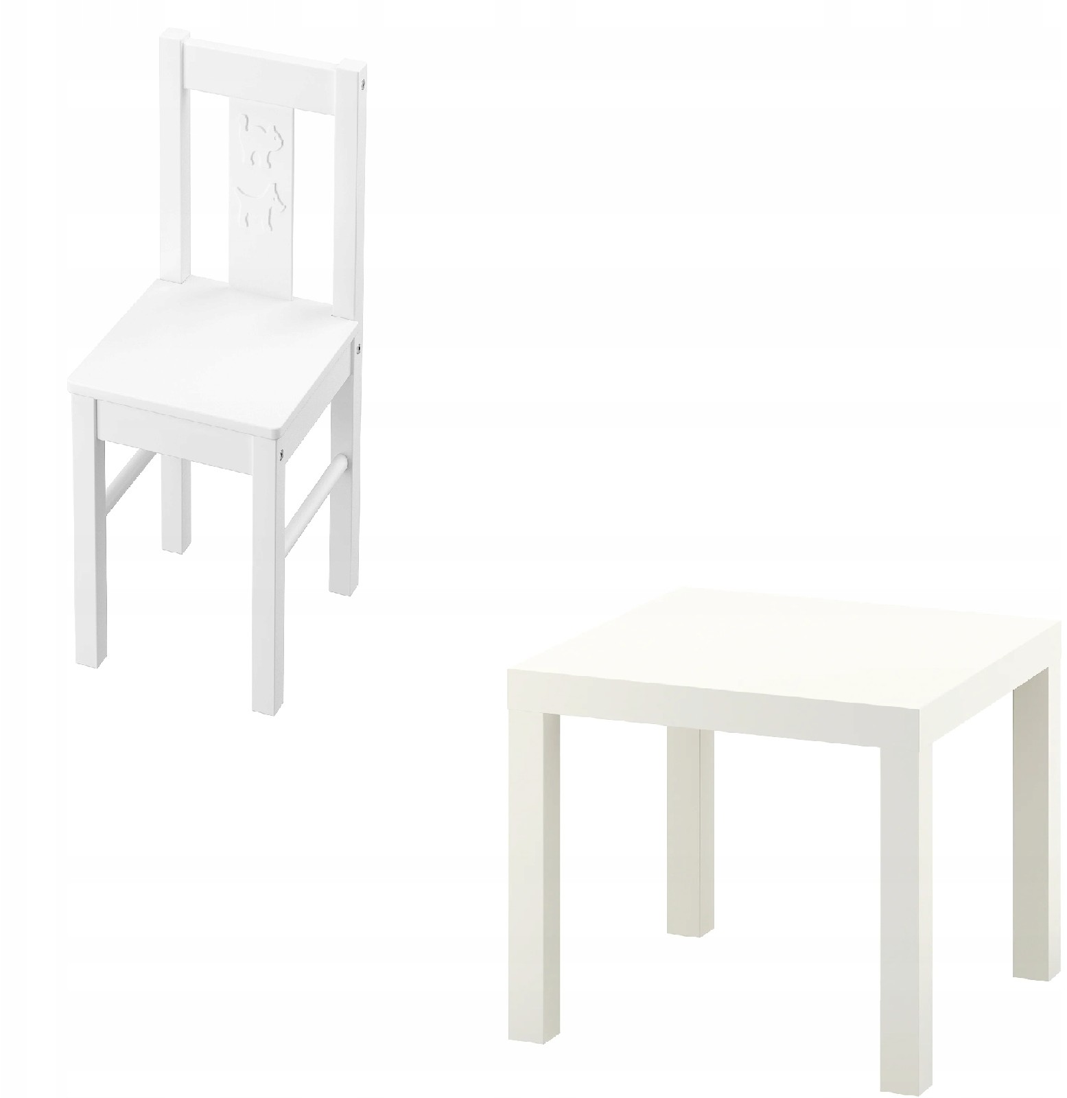Ikea Zestaw Stolik Lack + 1 x Krzesełko Kritter