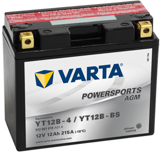 Varta MOTOR B/O 12V 12AH 190A YT12B-4 YT12B-BS [151X70X131]