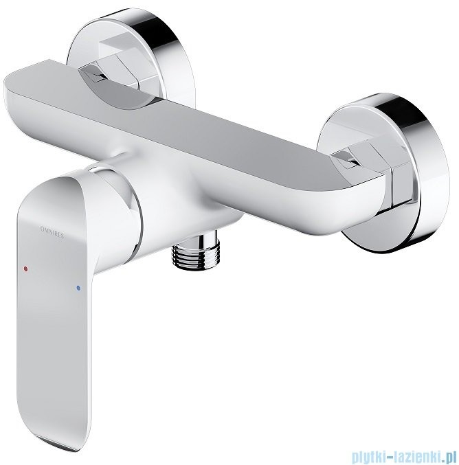 Omnires Sacramento bateria prysznicowa bez zestawu prysznicowego chrom/biały SC2340CRB |