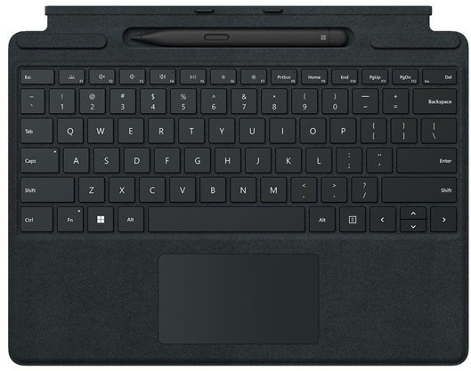 Microsoft Surface Pro Signature Keyboard - keyboard - with touchpad accelerometer Surface Slim Pen 2 storage and charging tray - QWERTZ - German - black - with Slim Pen 2 - Klawiatury - Niemcy - Czarn 8X8-00005