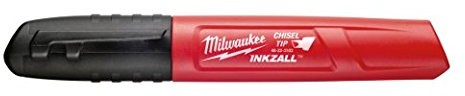 Milwaukee Permanent Marker klinowatym czubkiem, 1 sztuka, czerwony/czarny, 48223103 48-22-3103