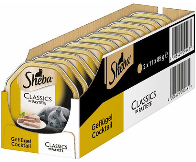 Sheba Classics in pastete koktajl drobiowy 22 x 85 g