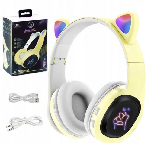 Techonic Kocie Uszy LED RGB Cat Ears żółte