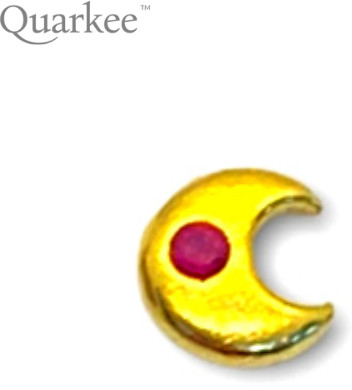 Quarkee Quarkee 22K Gold Moon with Ruby / Księżyc z rubinem