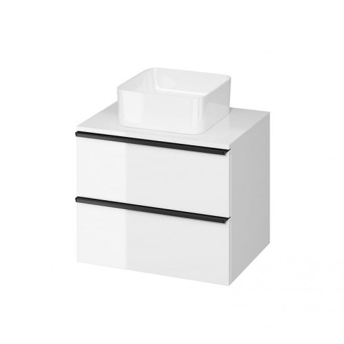 Cersanit VIRGO 60 szafka z blatem biała z czarnymi uchwytami S522-019 S522-019