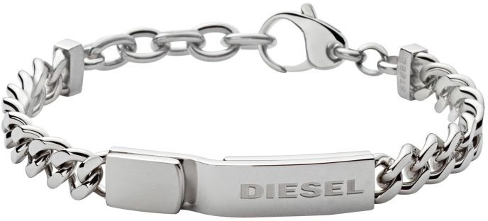 Diesel STACKED Bransoletka silvercoloured DX0966040