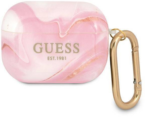 Guess Guess GUAPUNMP AirPods Pro cover różowy/pink Marble Collection hurtel-74914-0