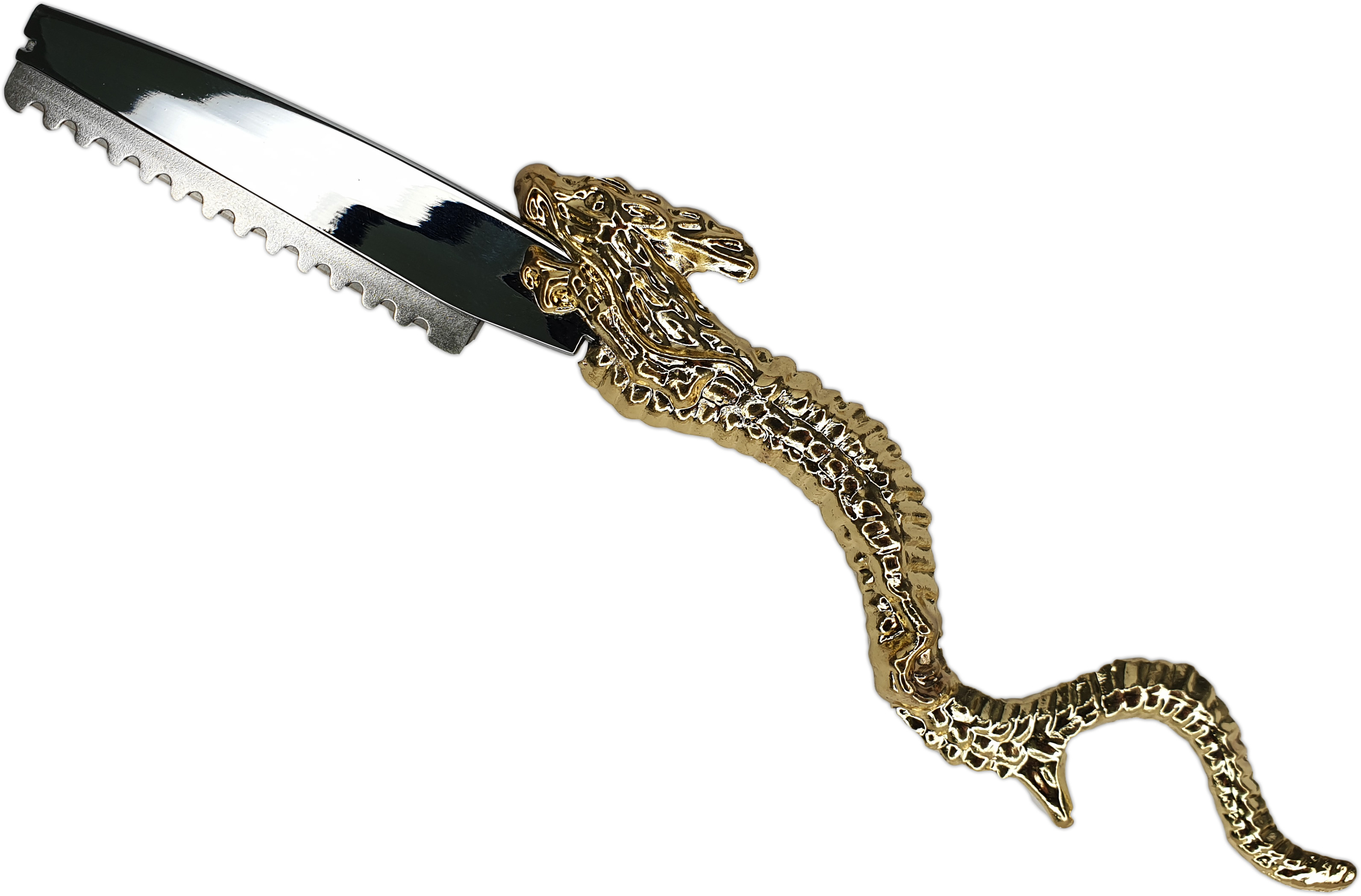 Gepard PROFESJONALNA BRZYTWA RAZOR BARBERSKI W STYLU SMOKA ZŁOTY I-84-GOLD