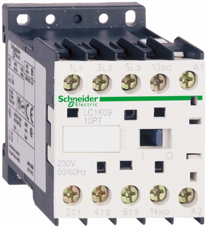 SCHNEIDER Stycznik-mocy-TeSys-K-3P-6A-1NO-cewka-400V-AC-zaciski-śrubowe LC1K0610V7