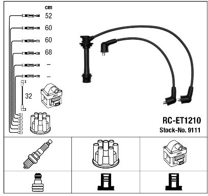 NGK Zestaw przewodów zapłonowych 9111