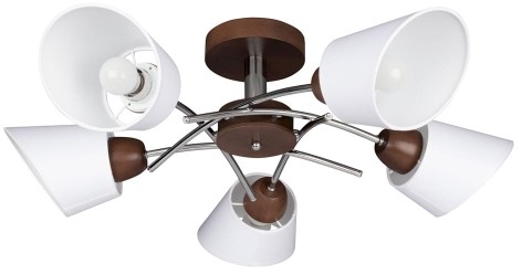 Spotlight Mette Sufitowa Spot-Light 8341576 Drewno Bukowe/Metal/Tkanina