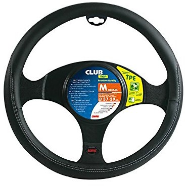 Lampa Na kierownicę w kolorze czarnym Club TPE M 37  39 cm 33066
