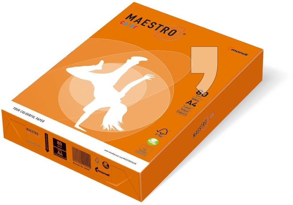 Igepa Papier xero A4 kolor Maestro Intens - pomarań OR43