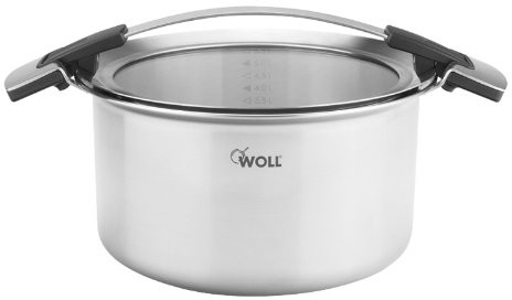 Woll Concept garnków  płyta Pro 5-Ply garnek ze stali nierdzewnej, z pokrywką, w różnych wariantach, stal szlachetna, 2 el. 20502
