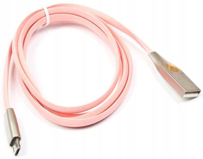 Samsung Kabel Usb microUSB 1m płaski łososiowy
