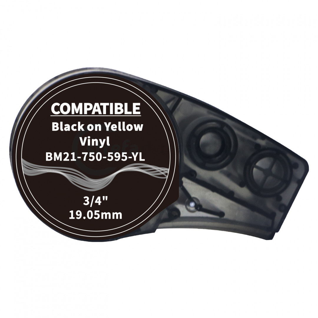 strefadrukarek.pl Taśma Brady BM21-750-595-YL 19,05mm x 6,4m żółta czarny nadruk - zamiennik | OSZCZĘDZAJ DO 80% - ZADZWOŃ! 730811399 PROMOCJA! BR-BM21-750-595-YL