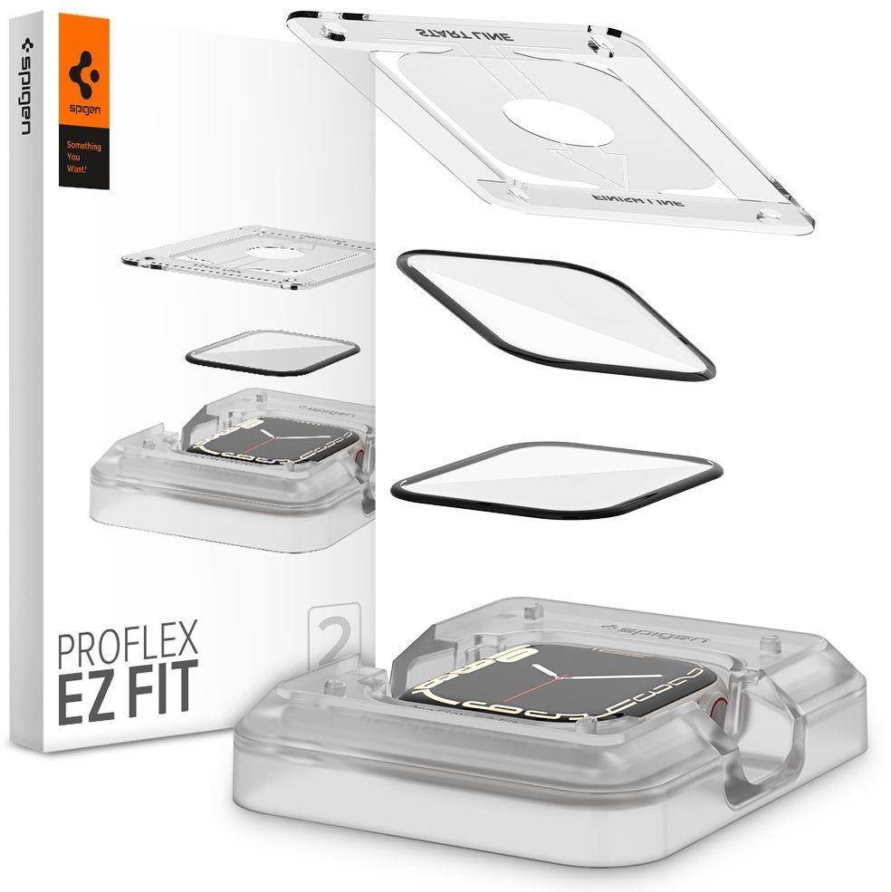 Spigen SZKŁO HYBRYDOWE PROFLEX EZ FIT 2-PACK APPLE WATCH 7 (45 MM) fd-20358-0