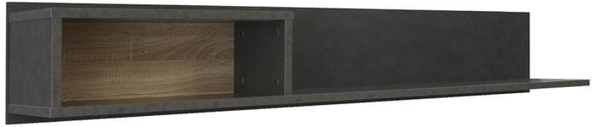 shumee Półka wisząca Beton Dąb Sonoma