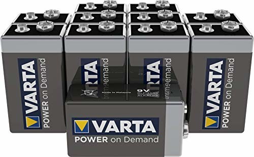 Varta Power on Demand blok 9 V (10 sztuk inteligentny, elastyczny i wydajny dla mobilnych konsumentów końcowych np. do urządzeń Smart Home, czujników dymu, sygnalizatorów pożaru)