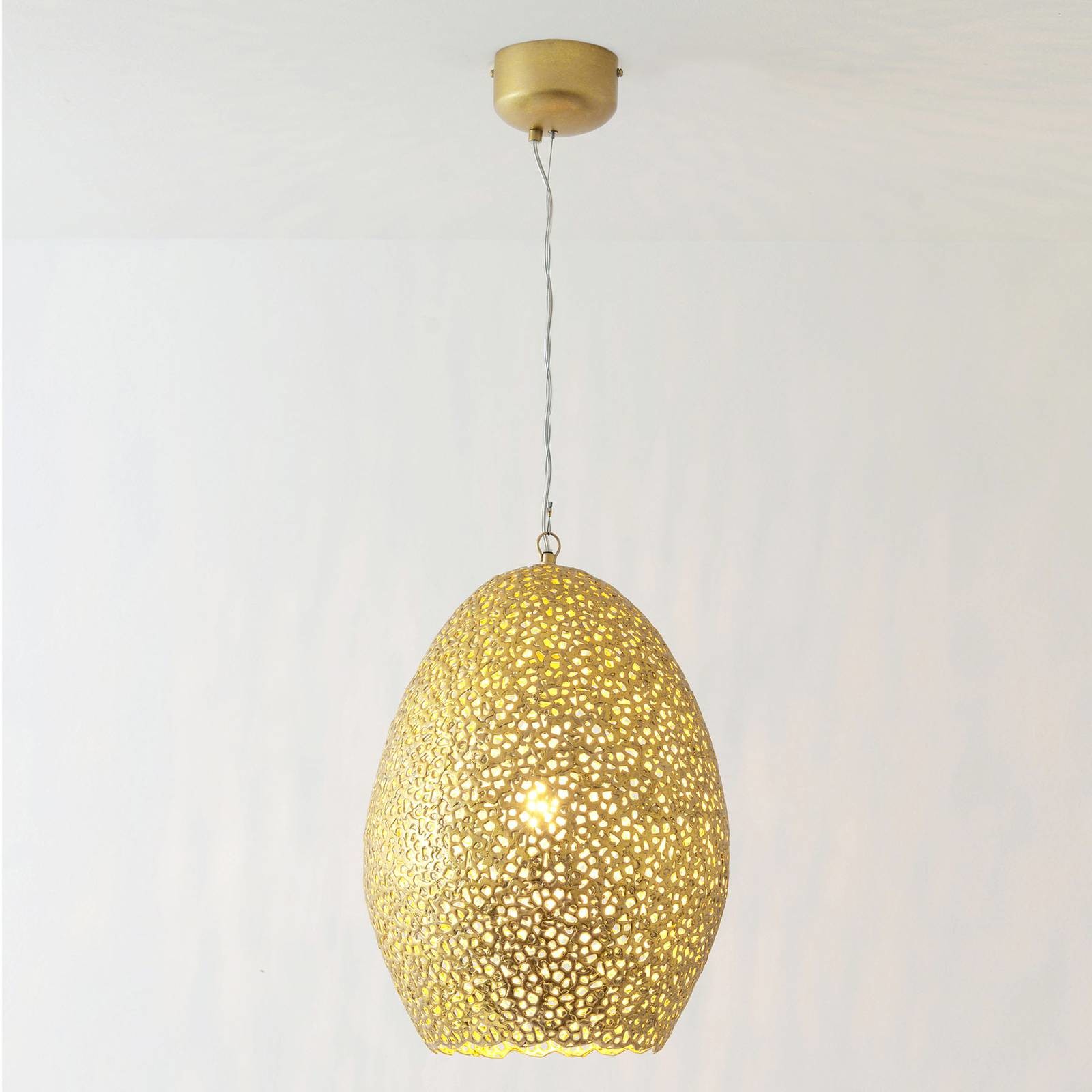 Hollander Lampa wisząca Cavalliere, złota, 34 cm