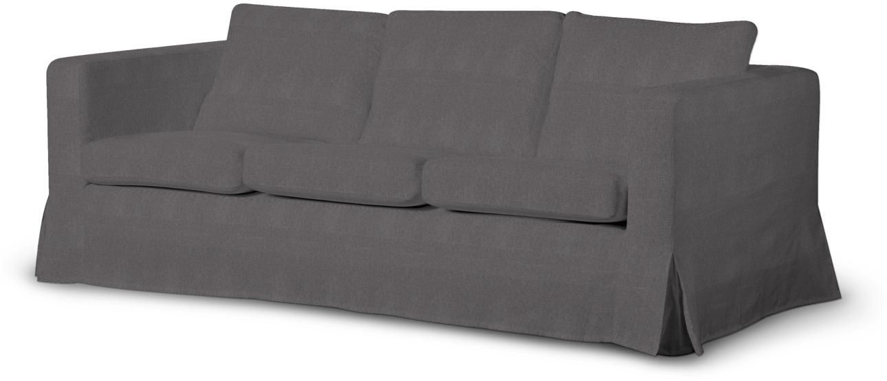 Dekoria Pokrowiec na sofę Karlanda 3-osobową nierozkładaną długi grafitowy Sofa Karlanda 3-os Etna 657-705-35