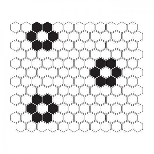 Dunin Mozaika Mini Hexagon B&W Flower Dunin_Mini_Hexagon_B&W_Flowe