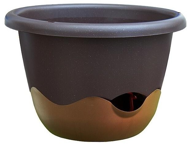 Plastia Donica samonawadniająca Mareta 25 brązowy, wisząca, śred. 25 cm