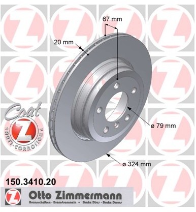 Zimmermann Tarcza hamulcowa 150.3410.20