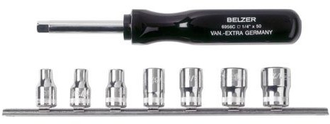 Bahco zestaw kluczy nasadowych 1/4