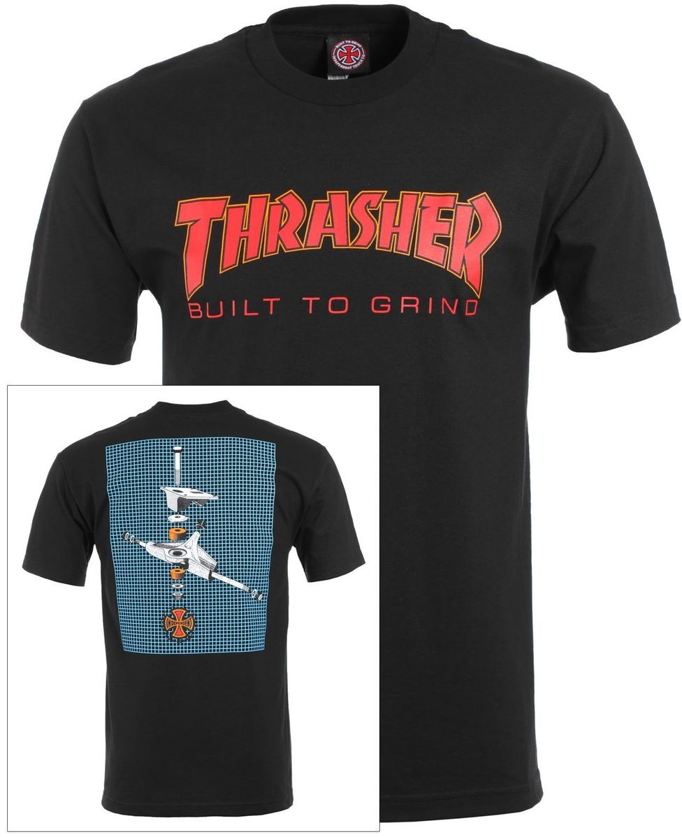 Thrasher t-shirt INDEPENDENT) BTG REGULAR TEE Black