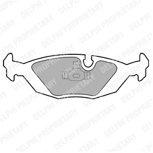 DELPHI Zestaw klocków hamulcowych, hamulce tarczowe LP576