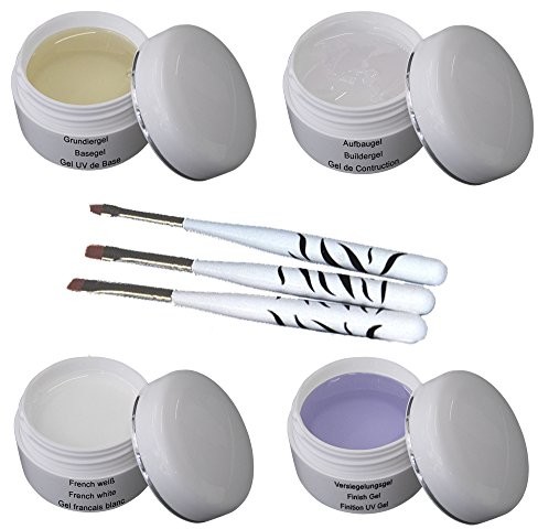 Sun Garden Nails Żel UV Classic, zestaw 5 ML incl. Zestaw pędzli 6453