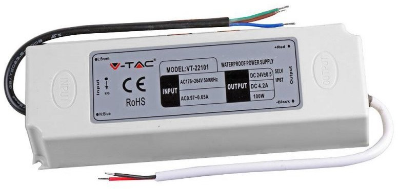 v-tac Zasilacz LED V-TAC 100W 24V 4.16A IP65 VT-22101
