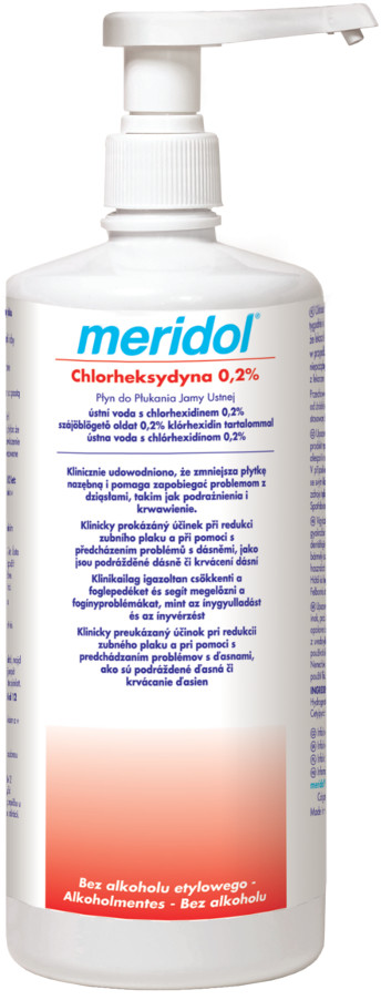 Meridol Rada Chlorheksydyna 0,2% CHX 1 litr - płyn do płukania jamy ustnej z chlorheksydyną 0,2%