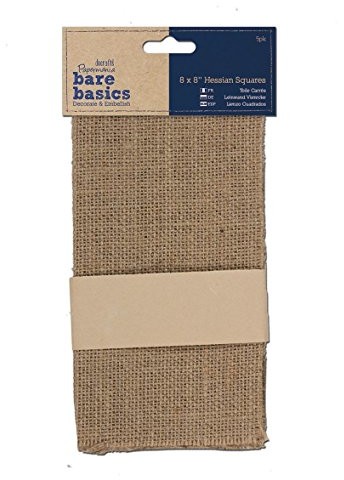 Docrafts 8 X 8 kraty  Bare Basics wykonana z płótna workowego, 5 sztuka PM174451