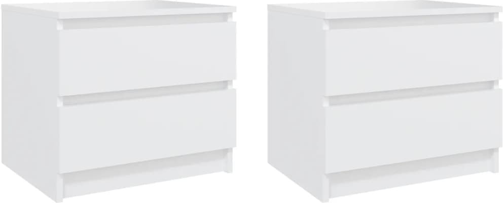 vidaXL Szafki nocne, 2 szt., białe, 50x39x43,5 cm, płyta wiórowa