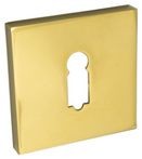 Alubrass - klamki drzwiowe Szyld, rozeta na klucz mosiądz PVD BLITZ BSOMK