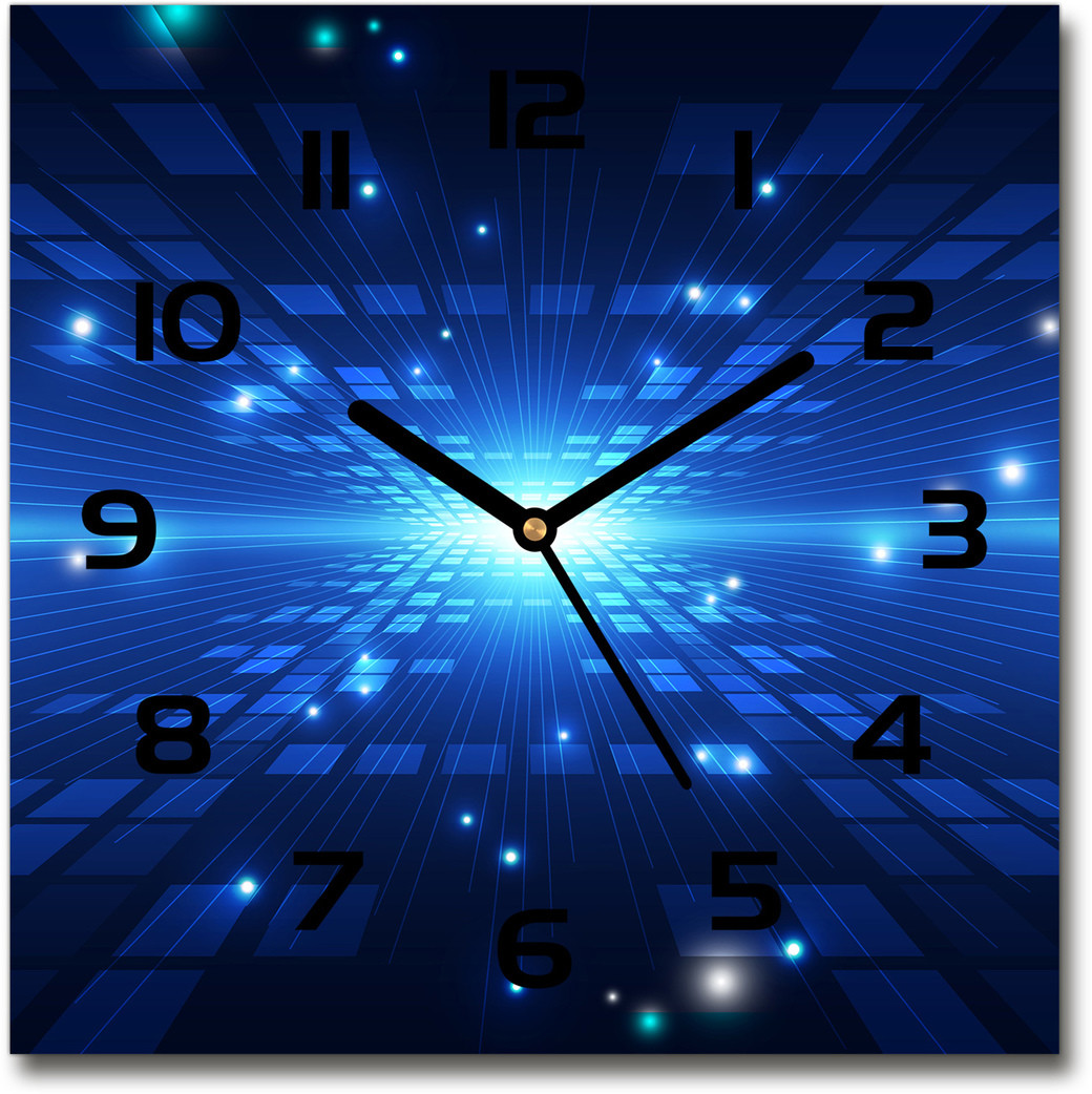 Zegar szklany na ścianę Trójwymiarowe tło