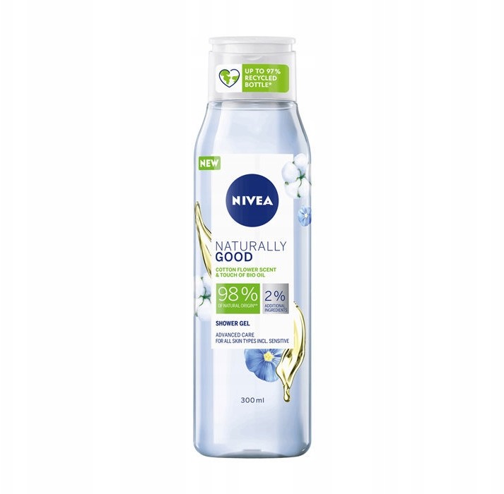 Nivea Naturally Good Żel Kwiat Bawełny 300ML