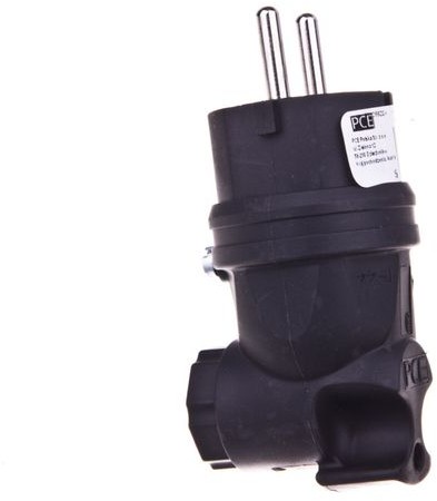 PCE Polska sp. z o.o. Wtyczka gumowa kątowa 10/16A 2P+Z 230V UNI-SCHUKO IP44 /pełna guma/ TAURUS 05822-s