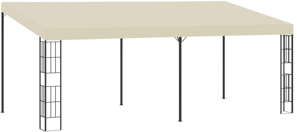 vidaXL Altana przyścienna, 3x6 m, kremowa, tkanina 47989