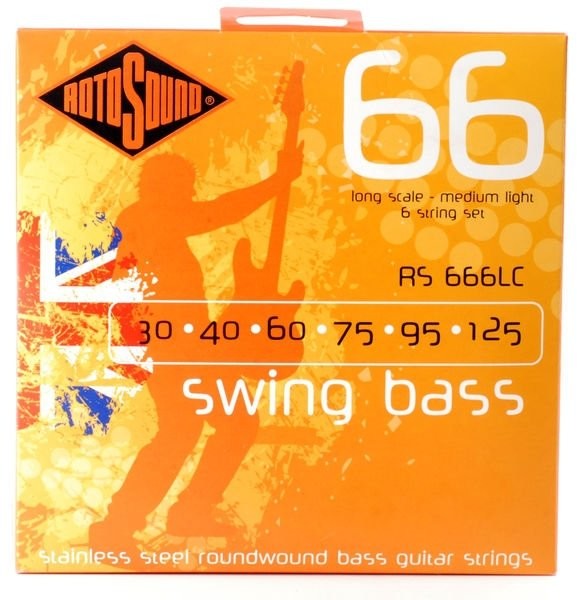 Rotosound rotos górne Swing Bass zapewnia rs666lc struny elektryczne String Bass gitara (6) RS666LC