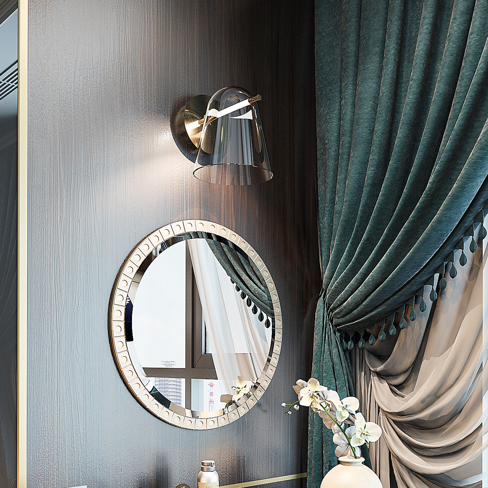 PRANDINA Prandina Sino W3 lampa ścienna LED złota